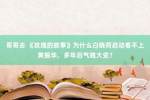 哥哥去 《玫瑰的故事》为什么白晓荷启动看不上黄振华，多年后气魄大变？